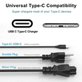 thumbnail image 3 of Universal 45W Chromebook Charger USB-C for HP Chromebook 14 11 11A G6 G7 G8 G9 EE X360 for Lenovo/Dell/Acer, USB C Chromebook Charger for Samsung/Asus Chromebook Charging Cord, 3 of 6