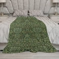thumbnail image 6 of Flower William Morris Throw Blanket Vintage Boho Floral Retro Green Plant Pattern Blanket for Sofa Bed Couch Chair Or Dorm 60"x80", 6 of 16