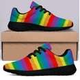 thumbnail image 3 of Rainbow Pride Shoes Mens Womens Running Sneakers Mesh Breathable Jogging Walking Shoes Black Size 7, 3 of 7