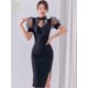 thumbnail image 4 of H Han Queen-Vestidos Vintage con lazo para mujer, elegantes Vestidos de tubo de serie Simple coreana, elegantes e informales para fiesta, novedad de 2023, 4 of 5
