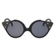 thumbnail image 2 of Gafas de sol polarizadas redondas retro para mujer, protección UV400, estilo ojo de gato, color negro., 2 of 9