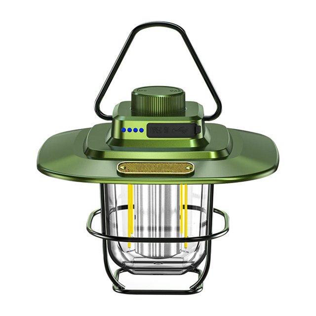 Linterna LED de metal para r, luz nocturna, iluminación de paisaje, peso ligero portátil Verde kusrkot lámpara de noche