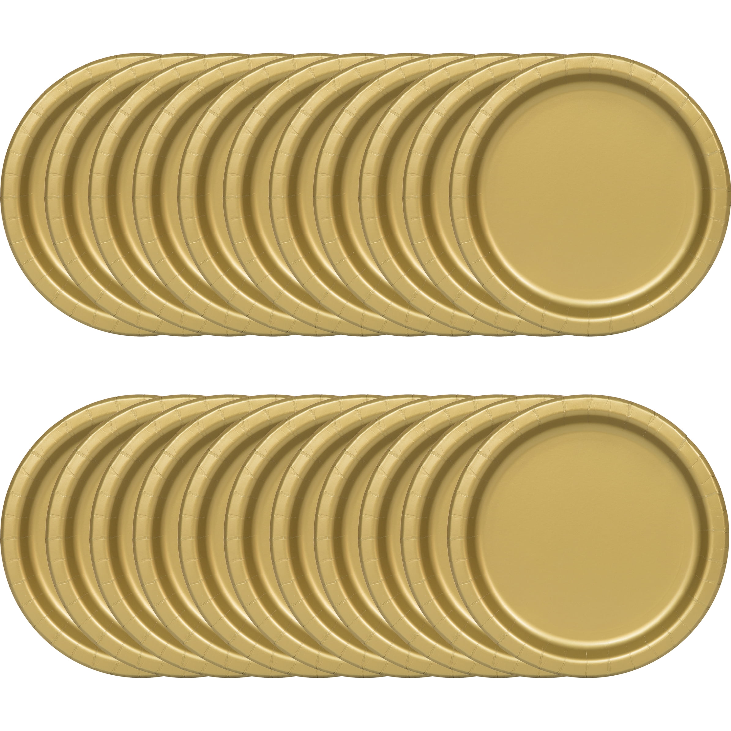 20CT 9IN Gold Dessert Paper Plates by Way To Celebrate