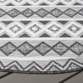 thumbnail image 4 of SAFAVIEH Cabana Ethan Geometric Indoor/Outdoor Area Rug, Black/Grey Ivory, 6'5" x 6'5" Round, 4 of 14