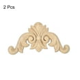 thumbnail image 3 of Uxcell 2Pack Wood Carved Appliques Unpainted Carving Decals for Furniture, 6cm x 6cm, 3 of 6