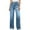 Z02 BU2, variant on Cargo Jeans for Women Straight Leg High Waisted Drawstring Solid Color Straight Leg Stretch Denim Pants with Pockets Lightweight Casual Trousers