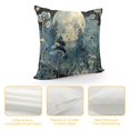 thumbnail image 4 of Patifu Moon Flowers Graphic Decorative Cushion Throw Pillow Cover for Home Couch Living Room Sofa Short Plush - 1PC Printed on Both Sides 24x24in, 4 of 5