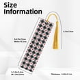 thumbnail image 3 of Kdxio Heart Black Buffalo Plaid Gingham Print Metal Tassel Bookmarks,Perfect Gift for Art Lovers and Bookworms Metal Bookmarks for Women, 3 of 8
