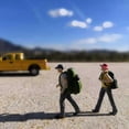 thumbnail image 5 of Resin 1:64 Scale Figure Diorama Street Hiker Character Figurine Backpacker Suit Miniature Puppet San, 5 of 5