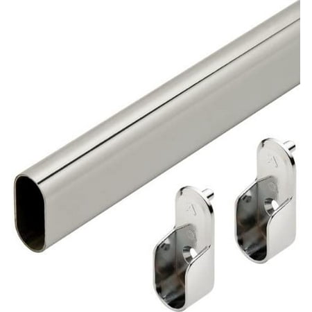 

Oval Closet Rod With End Supports (CHROME - 18 Inch)