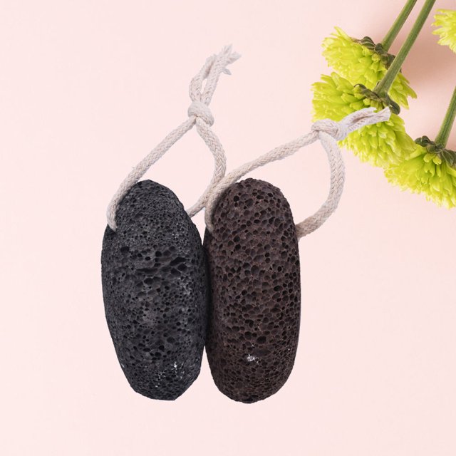 Minkissy 2Pcs Foot File for Dead Skin Volcanic Stone Remover Irregular Shape Exfoliation Bath Time