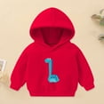 thumbnail image 2 of Ccpelsie Boys Hoodies Cool Graphic Printed Hooded Sweatshirt Pullover Hoody with Pockets for Toddler Kids(Red,18-24 Months), 2 of 4
