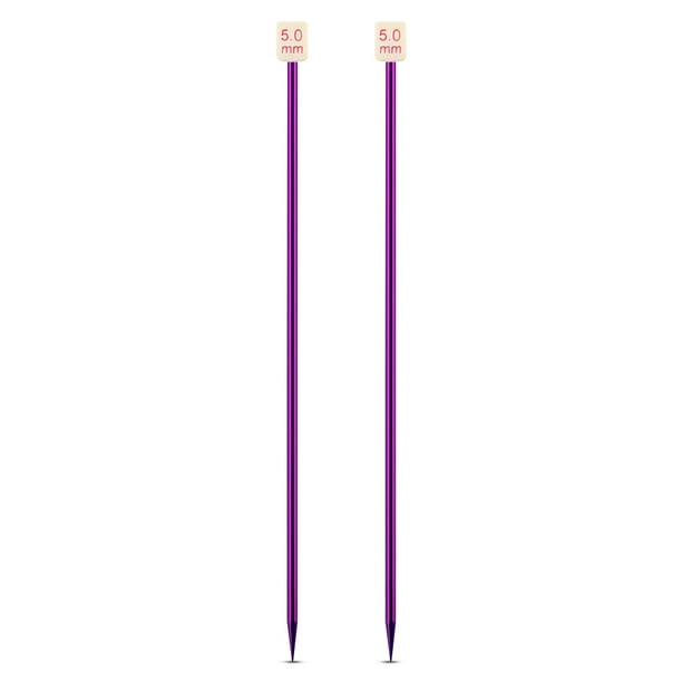 Wosthever Agujas de tejer al azar de colores, suéter, de tejer de aluminio portátil, equipo de costura para manualidades DIY, suministros para el Artesanía 5.0 mm