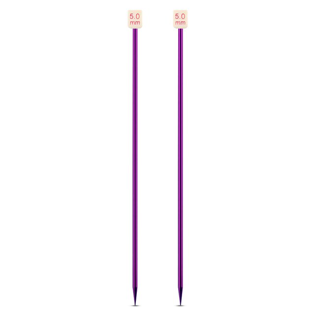 Billuyoard Agujas de tejer al azar de colores, suéter, de tejer de aluminio portátil, equipo de costura para manualidades DIY, suministros para el Artesanía 5.0 mm Billuyoard HA011745-07B