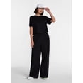 thumbnail image 3 of Avia Women's and Women's Plus Crinkle Pants with Pleated Knees, 30" Inseam, Sizes XS-4X, 3 of 6