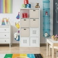 thumbnail image 4 of Posprica 13x15x13in Collapsible Storage Bins, Fabric Foldable Cube Storage Boxes, Decorative Storage Baskets Organizer for IKEA Kallax, Shelves, Closet, Clothes, Toy, Set of 4-Beige, 4 of 8