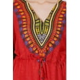 thumbnail image 4 of Women's African Kaftan Dress Beach Cover Up Tribal Ethnic Print Plus Size Loose Kimono Maxi Dress, 4 of 6
