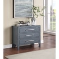 thumbnail image 3 of Burnished Chelsea Gray Transitional Wood Three Drawer Accent Chest, 3 of 7
