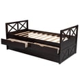 thumbnail image 5 of IM Lashes Multi-Functional Daybed with Drawers and Trundle, Espresso, 5 of 9