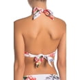 thumbnail image 3 of Rachel Roy WHITE FLORAL Printed Halter Bikini Swim Top, US Small, 3 of 4