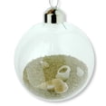 thumbnail image 3 of Beach Sand and Shells Glass Ornament - Coastal Ocean Decoration, 3 of 5
