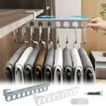 thumbnail image 1 of Vaidha Household Pull-out Slide Rail Pants Rack Wardrobe Storage Saves Space Without Punching Installation Pants Rack Telescopic Bracket With Adhesive 10ml, 1 of 7