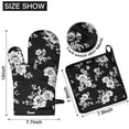 thumbnail image 6 of Pioneer Flower Floral Print Pattern Kitchen Oven Mitt and Pot Holder Sets 2 Pcs for Baking, Cooking and Grilling, Heat Resistant Up To 392 °F, 6 of 7