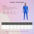thumbnail image 5 of Haitryli Men's One Piece Unitard with Full Finger Glovers Stand Collar Full Body Suits Costume White 180, 5 of 5