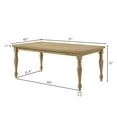 thumbnail image 3 of Roundhill Furniture Verta Solid Wood Leg Dining Table with Oak Veneer Top and Turned Legs, 3 of 9