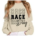 thumbnail image 2 of Race Day Sweatshirts for Women Long Sleeve Crewneck Drop Shoulder Racing Lover Sweatshirt Pullover Tops, 2 of 4