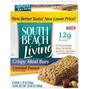 South Beach Living: Caramel Peanut 6 Ct Crispy Meal Bars, 10.56 Oz