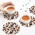 thumbnail image 3 of KLL Drink Coasters Set Octagon of 4,PU Leather Absorbent Coasters Set Decorative Coffee Cup Coasters Housewarming Gift for Home Decor-Cow Tie Dye, 3 of 5