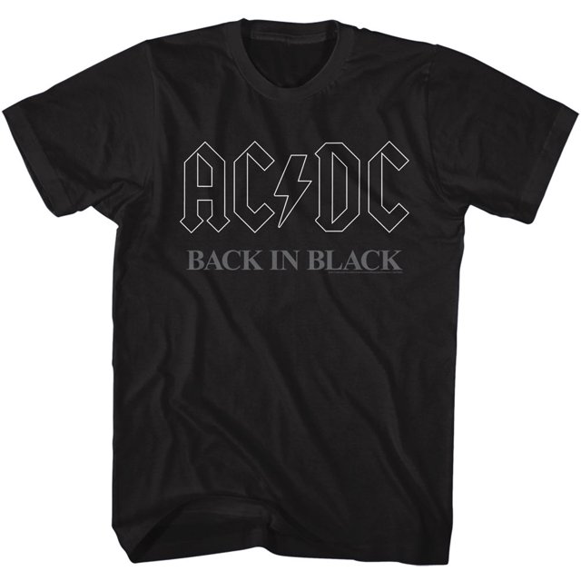 T-Shirt pour Adulte AC/DC Groupe de Rock Hard Music Back In Black Album Tee