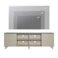 thumbnail image 3 of WAMPAT Mid-Century TV Stand with Blue LED Light，Modern Entertainment Center with Door Storage and Open Shelf for up to 75 Inch TV, TV Console Table for Living Room, Beige, 3 of 7