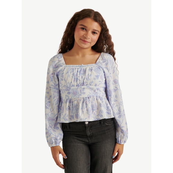 Justice Girl's Peplum Pretty Top, Sizes XS - XLP