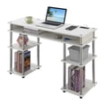 thumbnail image 3 of UrbanPro Contemporary Wood No Tools Student Desk with Charging Station in White, 3 of 4