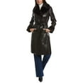 thumbnail image 3 of Via Spiga Womens Faux Fur Faux Leather Trench Coat, 3 of 5