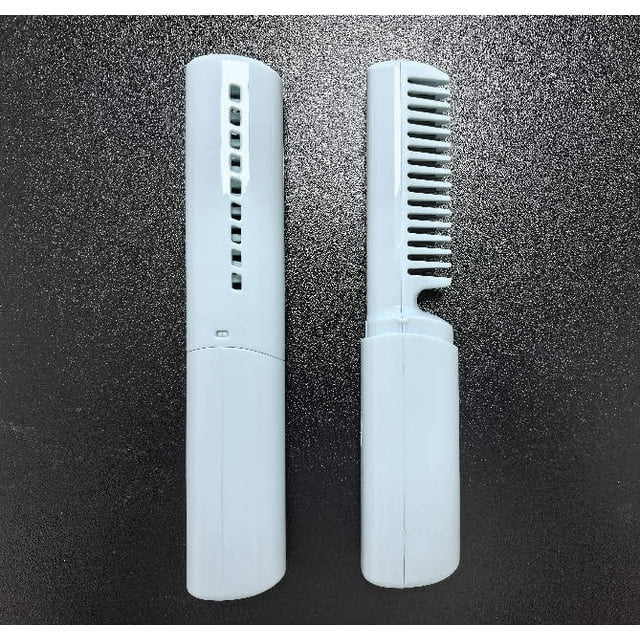 Cepillo alisador de pelo USB, herramienta de peinado portátil con 3 temperaturas, peine alisador de pelo calentado, peine caliente, peine verde para cabello liso.