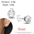thumbnail image 1 of Pendiente de Mickey Mouse de Disney, pendiente de corazón de plata 925, pendientes de tuerca de entrenador de calabaza, pendientes de mariposa de estrella de plata para mujer, joyería Dengxun unisex, 1 of 2