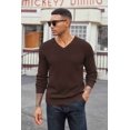 thumbnail image 5 of COOFANDY Men Casual V Neck Sweater Dress Lightweight Fitted Knit formal Sweater Top, 5 of 6