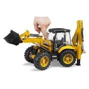 CAT Backhoe Loader Construction Vehicle, Realistic Toy Digger with Moving Front Loader and Excavator Arm, Great for Play Indoors, Outdoors, in Sand and Snow, 1:16 Scale, Ages 3+