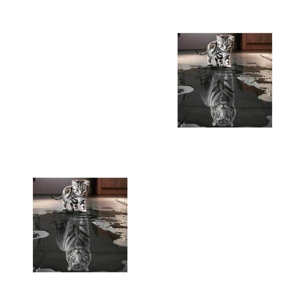 Ounissouiy Home Hotel 5D Animal Painting Staircase Crafting DIY Hallway Embroidery Room Cross-stitch Living Decoration Picture 2piezas Ounissouiy CBP589648
