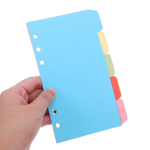 AURARMLET 6-Pack Universal 6-Hole Binder Dividers with Numbered Tabs for Efficient Notebook Section Organization