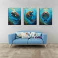 thumbnail image 3 of Hieng Modern Classic Art Canvas Print Manatee Canvas Large Oil Painting Animals Artwork Manatee Wall Art Nursery Decor Unframed, 3 of 6