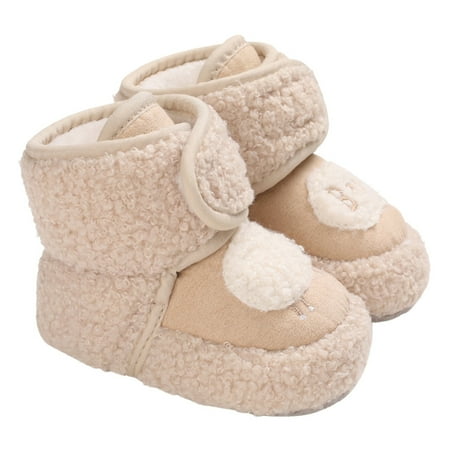 

Ediodpoh Warm Shoes Soft Booties Comfortable Boots Toddler Warming Home Shoes Snow Boots for Baby Girls and Boys Baby Boots Beige 6