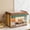 Brown, variant on EDHITNR Book Storage Box Foldable Transparent, Dustproof Large Organizer for Home Office Document Magazine Container