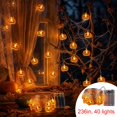 thumbnail image 6 of Pumpkin LED String Lights with Warm White Bulbs, Battery Operated Halloween Garland for Mantel, Porch, Window, Table, Bedroom, Party, Fall Harvest and House Decor, Brown3, 6 of 7