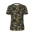 thumbnail image 5 of Wukai Camouflage Skulls Print Men's Short-Sleeved Mesh T-Shirt,Quick-Dry Short Sleeve Workout T-Shirt-Large, 5 of 8