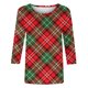 thumbnail image 5 of Fiudx Liquidación de Ofertas Flash Camiseta de Manga 3/4 con Cuello Redondo y Estampado Navideño para Mujer, Jersey con Cuello Redondo, Top/Camisa de Manga Larga con Cuello Redondo, 5 of 5