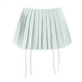 thumbnail image 2 of Riforla Women's High Waist Double Drawstring Mini Skirt Style Exposure A Line Ruffle for Versatile Fashion Skirts for Women White L, 2 of 6